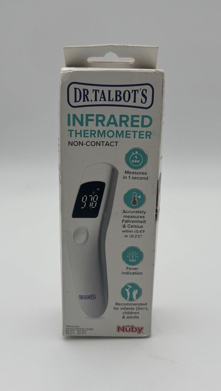 Dr. Talbots Non-Contact Infrared Thermometer LED Screen Baby/Kids/Adult Nuby